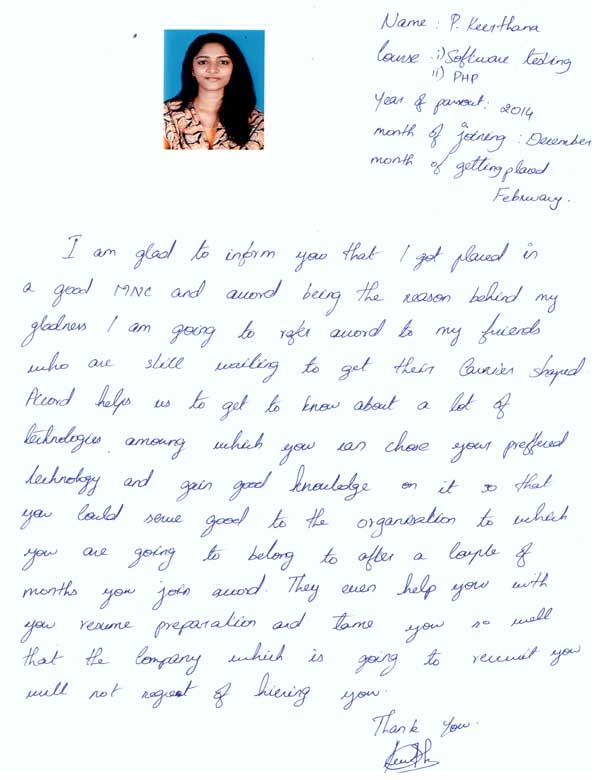 Testing Student Testimonial